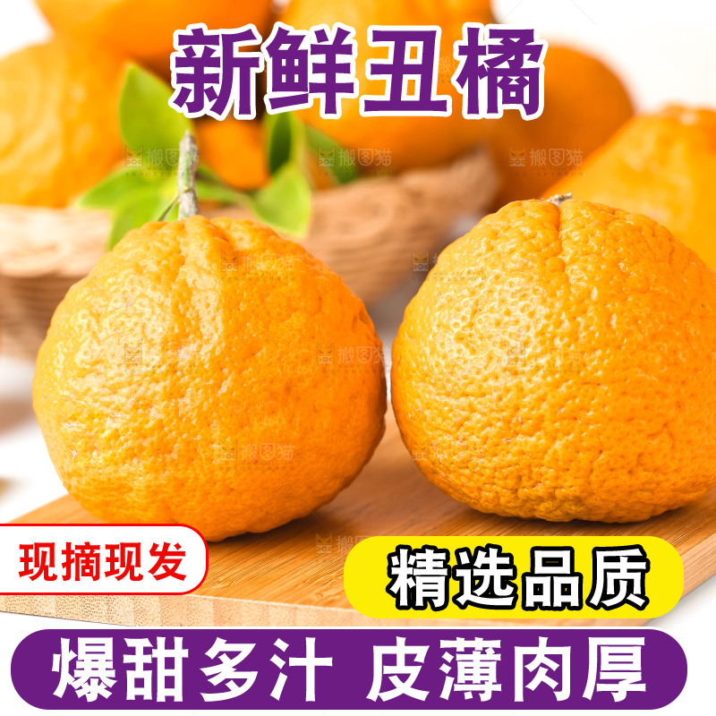 木板上放着四川丑柑
