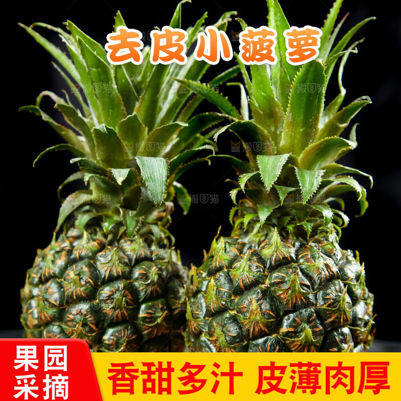 木底上的泰国小菠萝