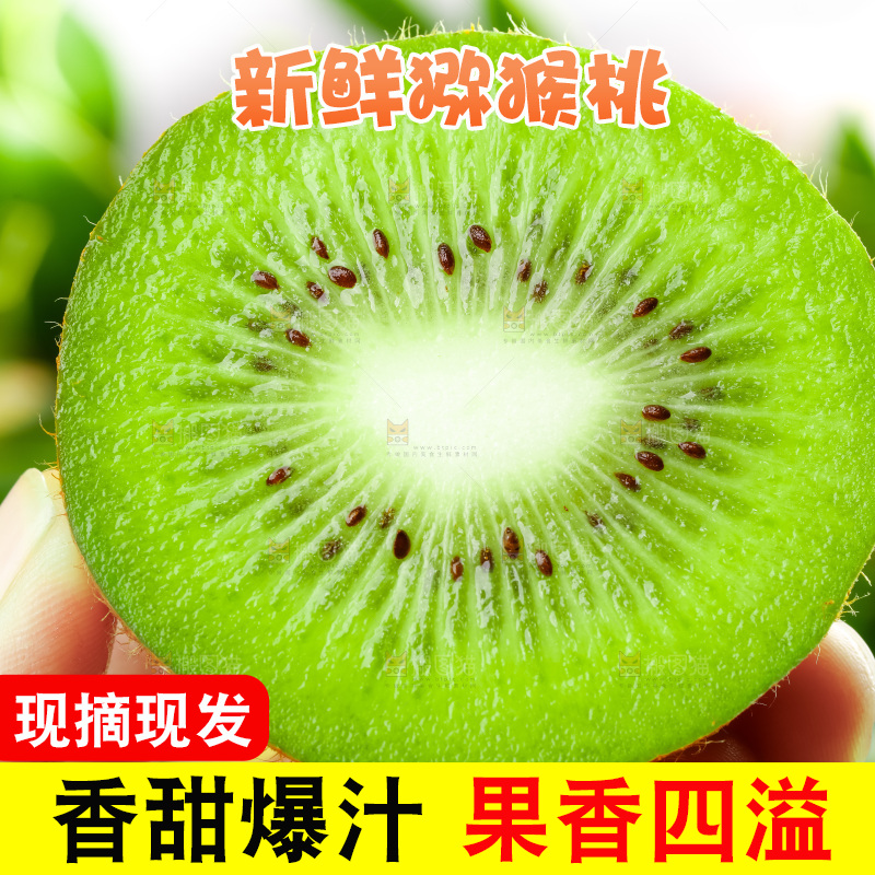 竹底上的陕西猕猴桃