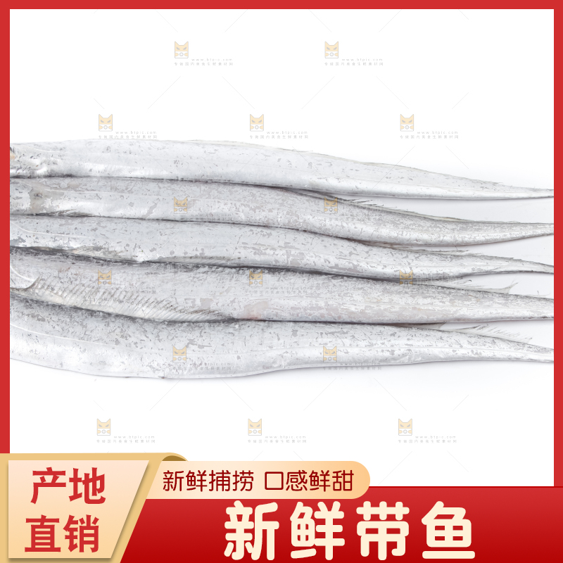 白底上放着带鱼