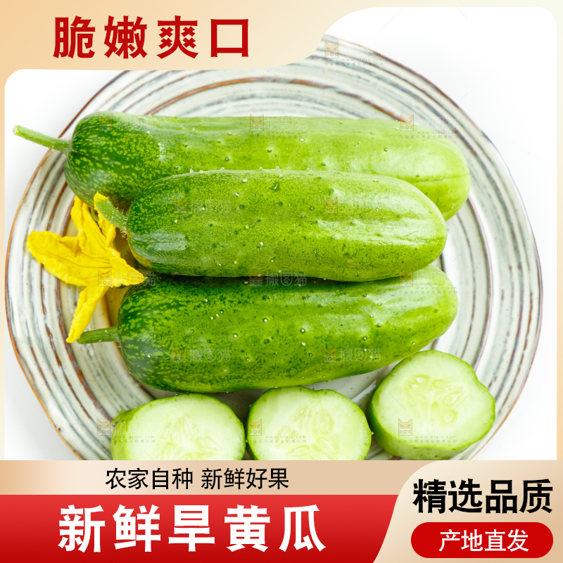 盘子里的东北旱黄瓜