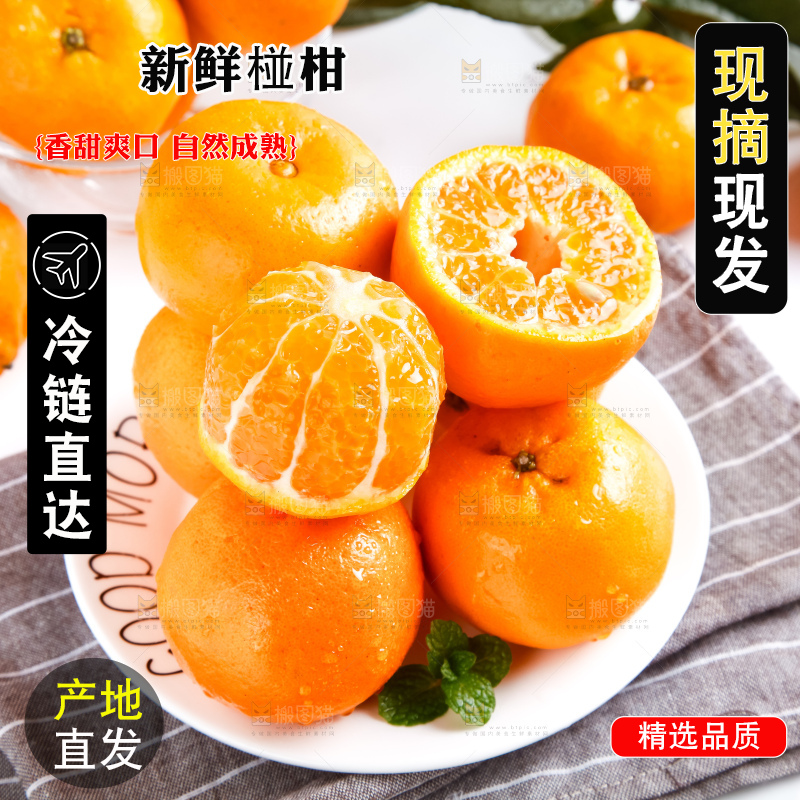 盘子里装着椪柑