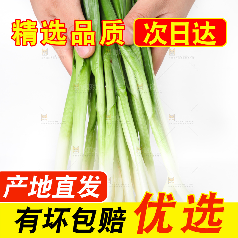 白底上放着蒜苗