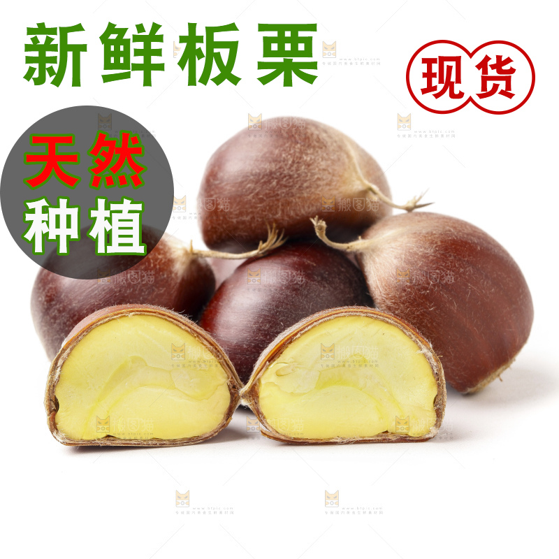 白底上放着迁西板栗