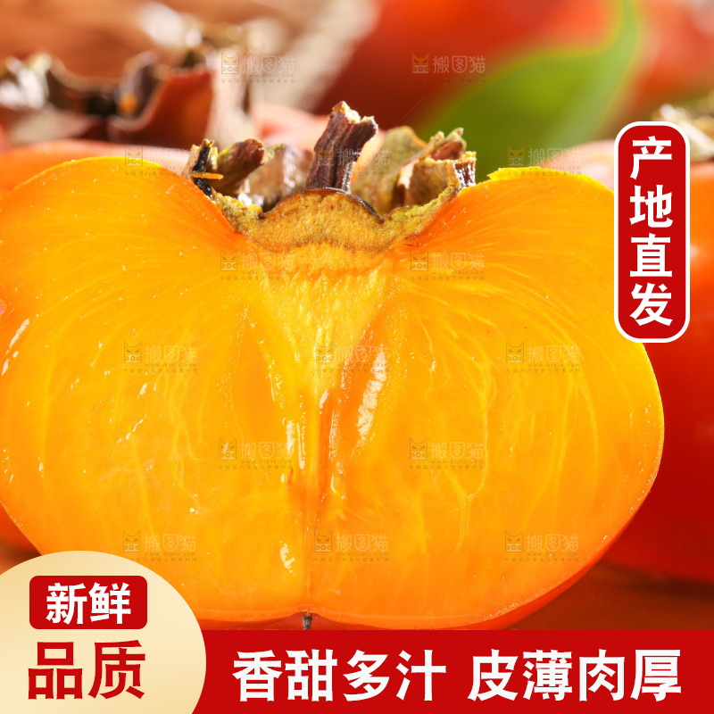 木底上的磨盘柿