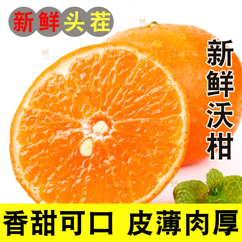 白底上放着广西沃柑
