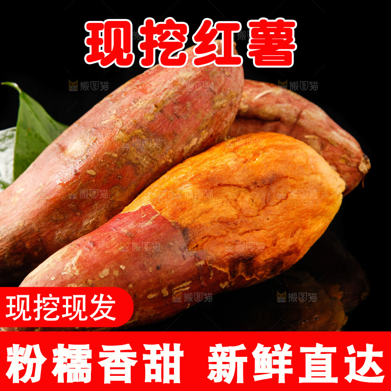 黑底上的蜜薯