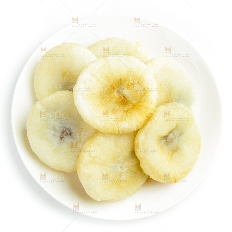 盘子里装红豆夹心糍粑