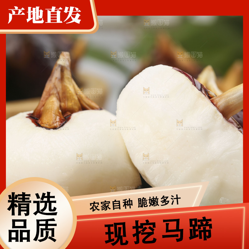木板上放着广西马蹄