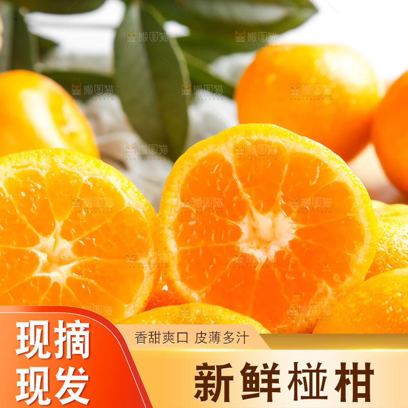 盘子里放着椪柑橘