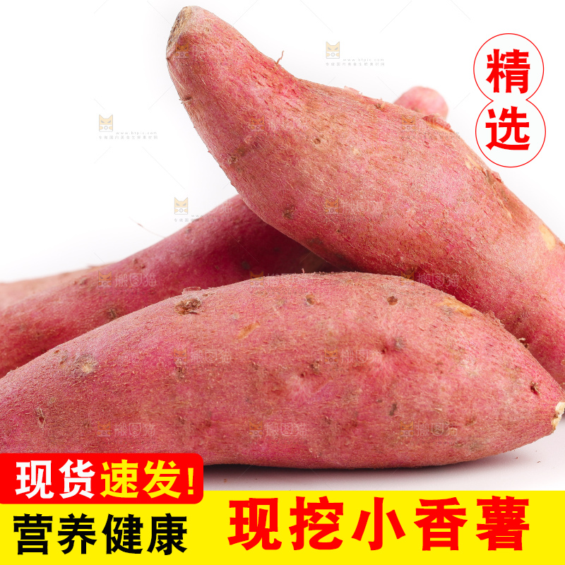 白底上的小蜜薯
