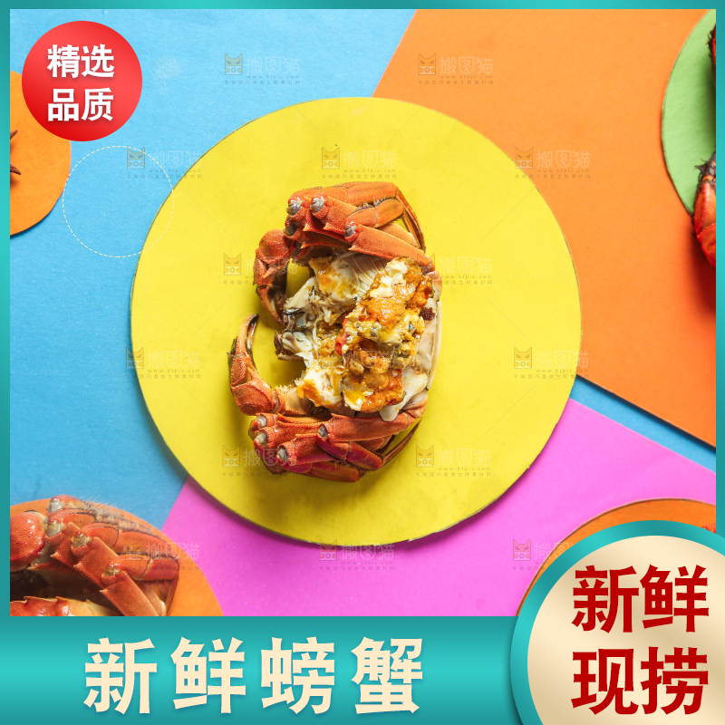 彩底上的螃蟹