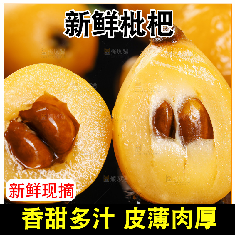 黑底上的米易枇杷