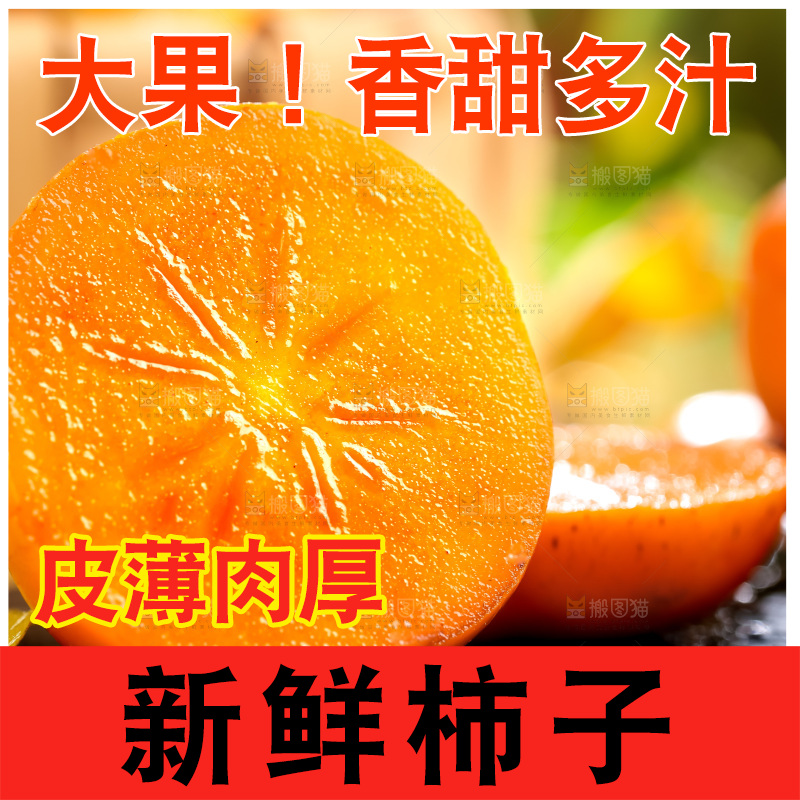 黑石板上放着易县磨盘柿