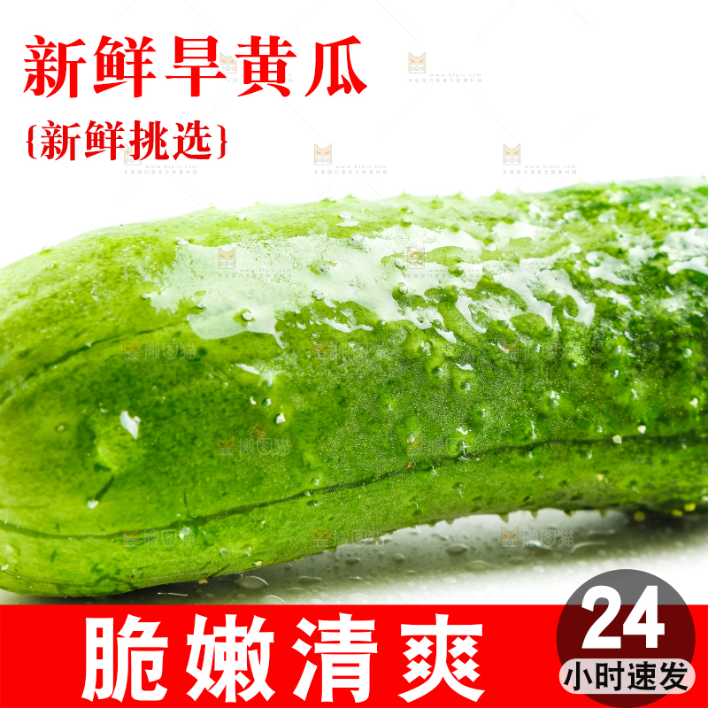 白底上的小黄瓜