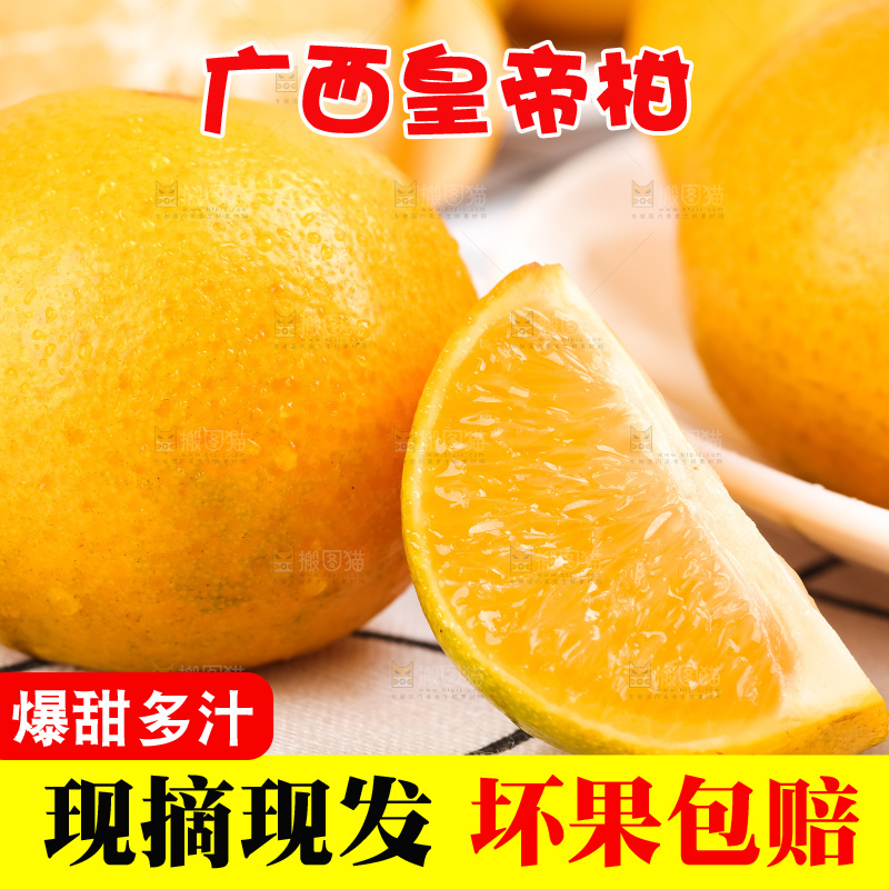 格子底上的皇帝柑