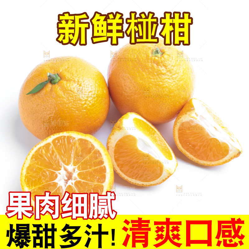 白底上放着柑橘