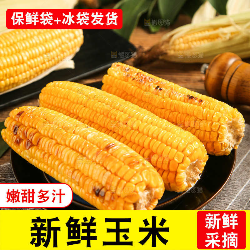 盘子里装烤玉米