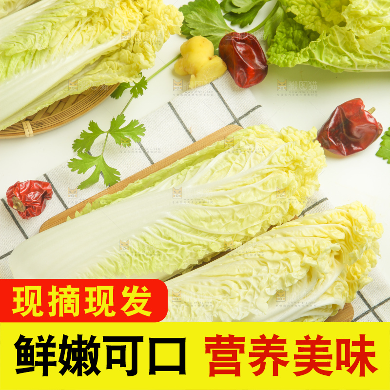 木板上的大白菜