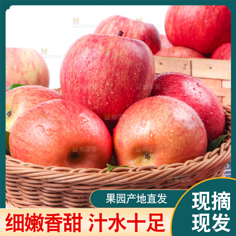 篮子里装着阿克苏冰糖心苹果