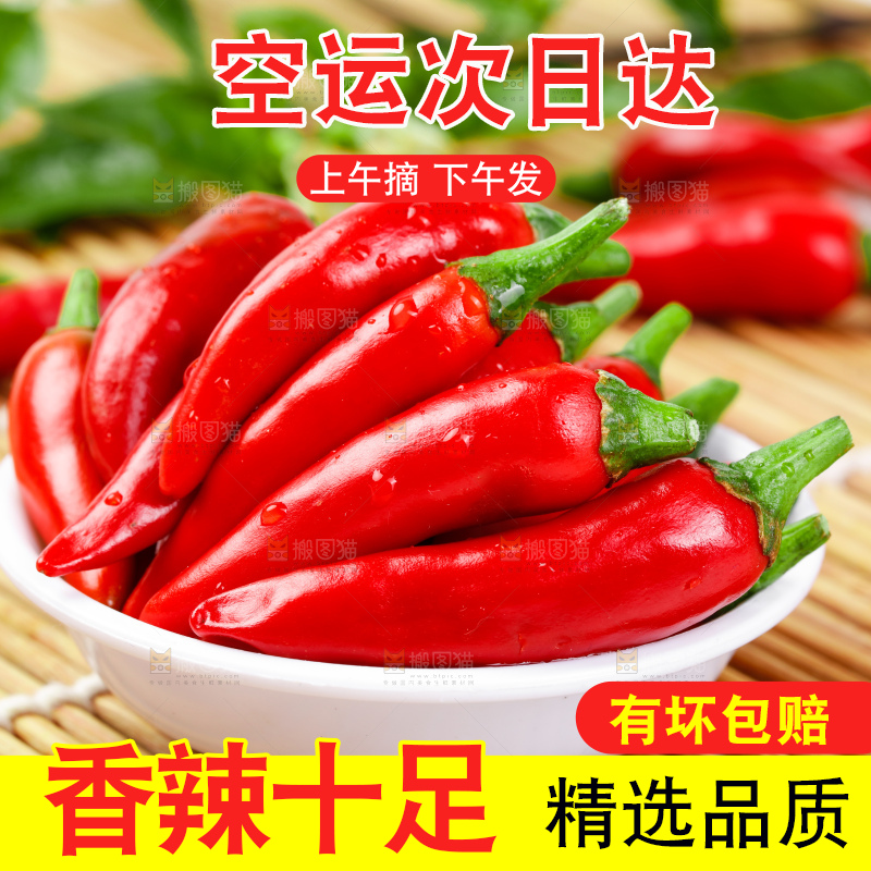 竹底上的朝天椒