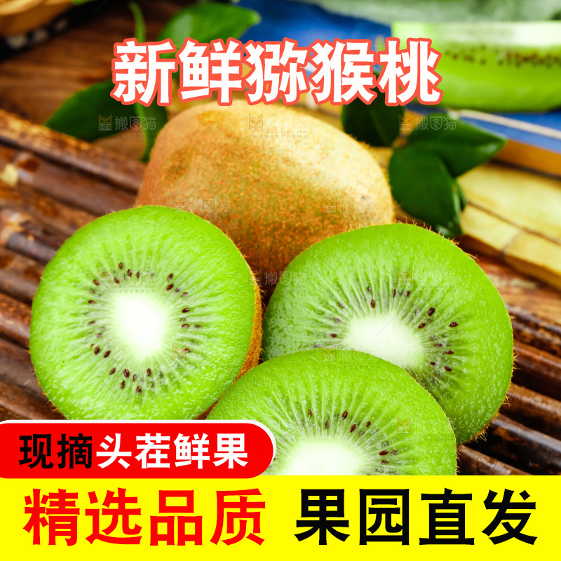 竹底上的陕西猕猴桃