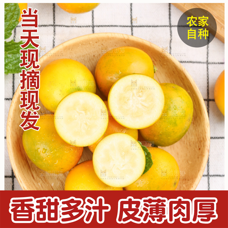 盘子里的小金桔