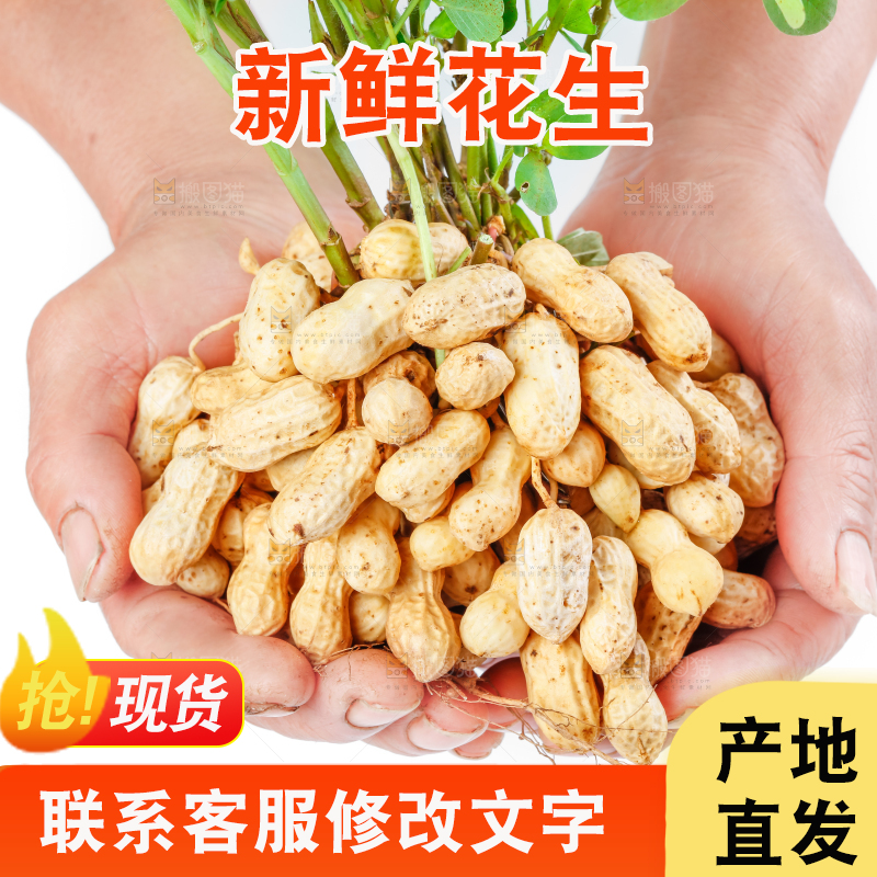 手上捧着湿花生