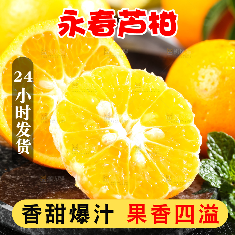 黑底上的福建芦柑