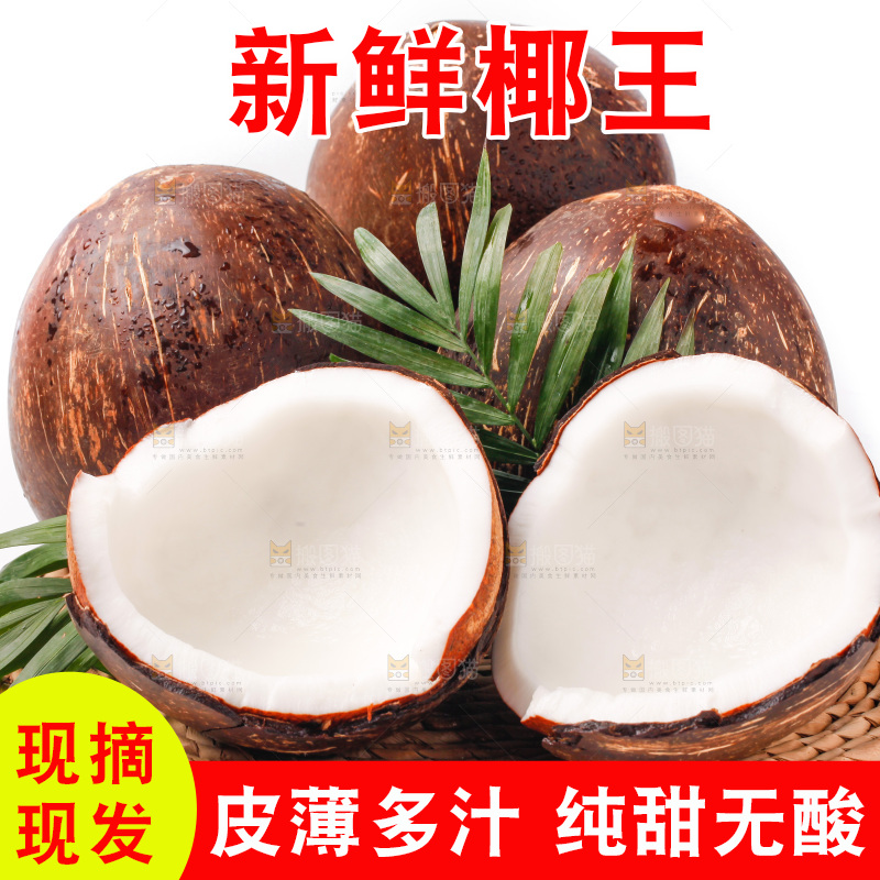 草垫子上放着老椰子
