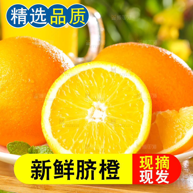 黄木板上的赣南脐橙