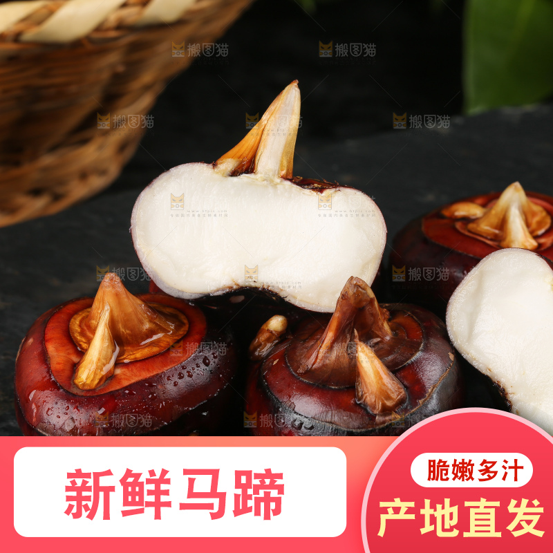黑石板上的荔浦马蹄