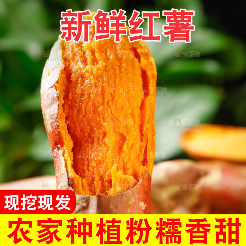 手里拿着红薯