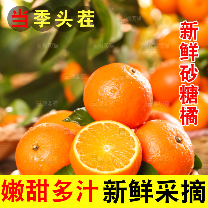 篮子里装着广西砂糖橘