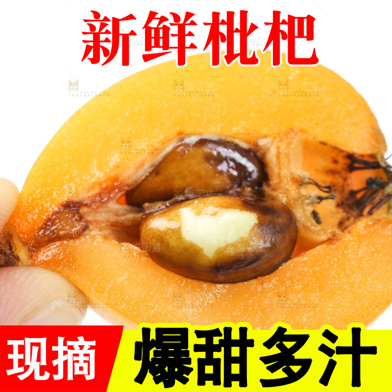 手里拿着新鲜枇杷