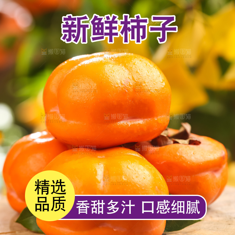 木板上放着易县磨盘柿