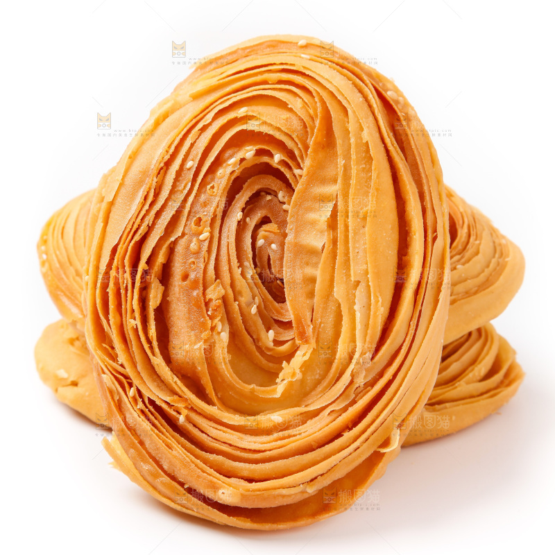 白底上的手撕面包