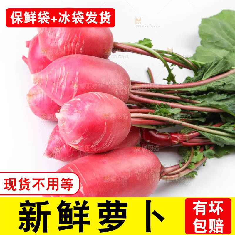 白底上的红萝卜