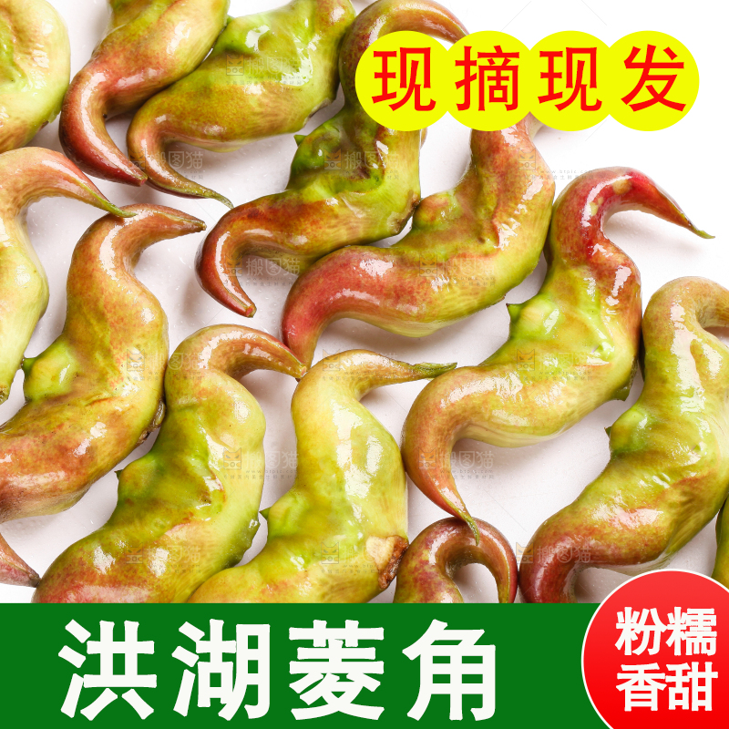 浅底上放着洪湖菱角