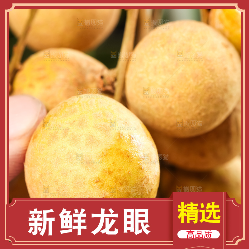 手里拿着新鲜龙眼