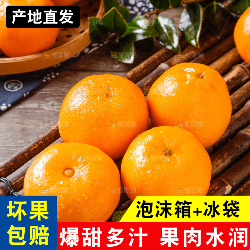 竹底上摆放着橘子