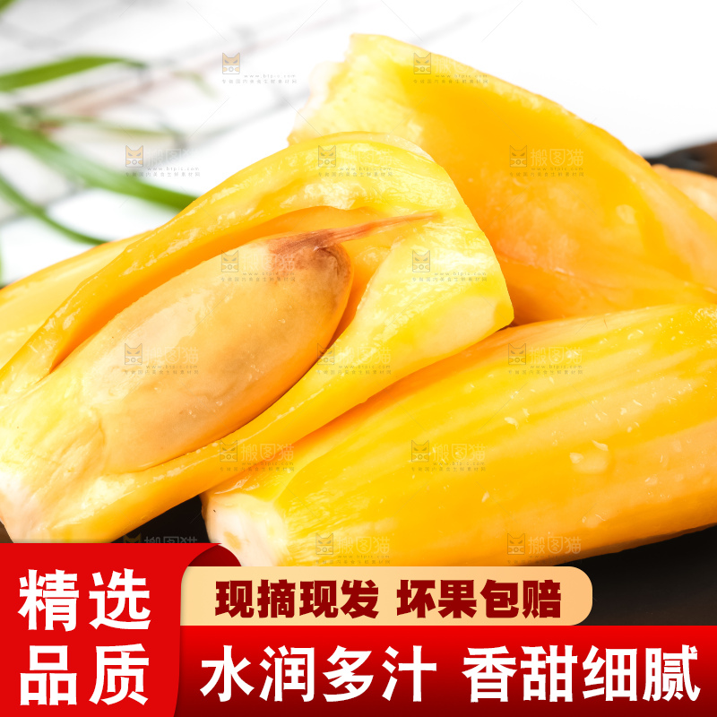 黑石板上的越南红心菠萝蜜