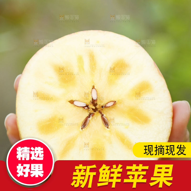 手里拿着新疆冰糖心苹果