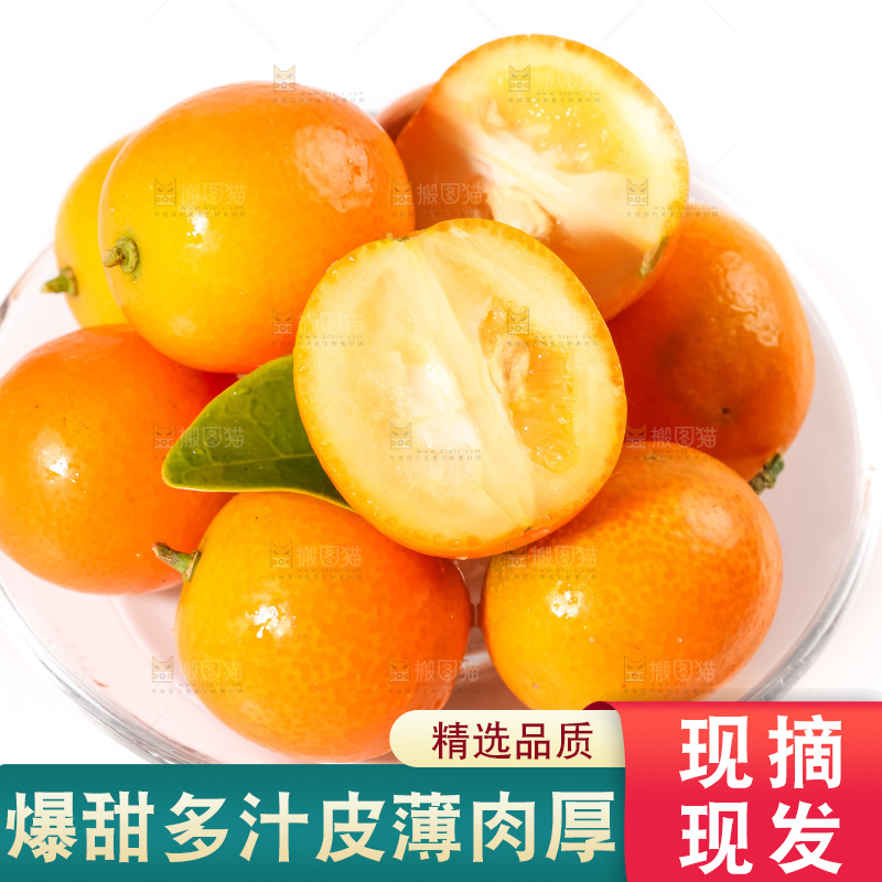 白底上的融安金桔