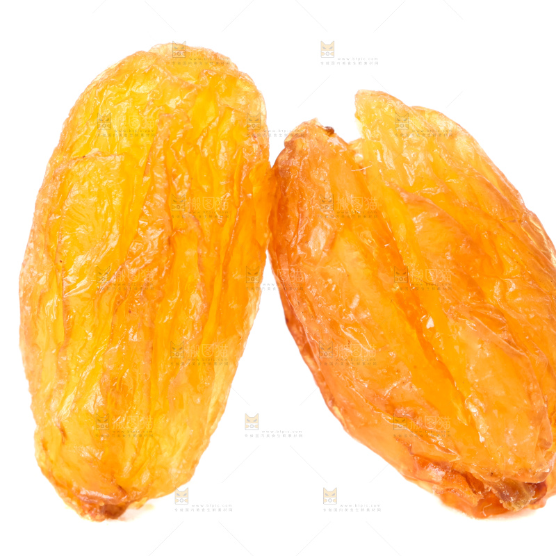 白底上放着树上黄葡萄干