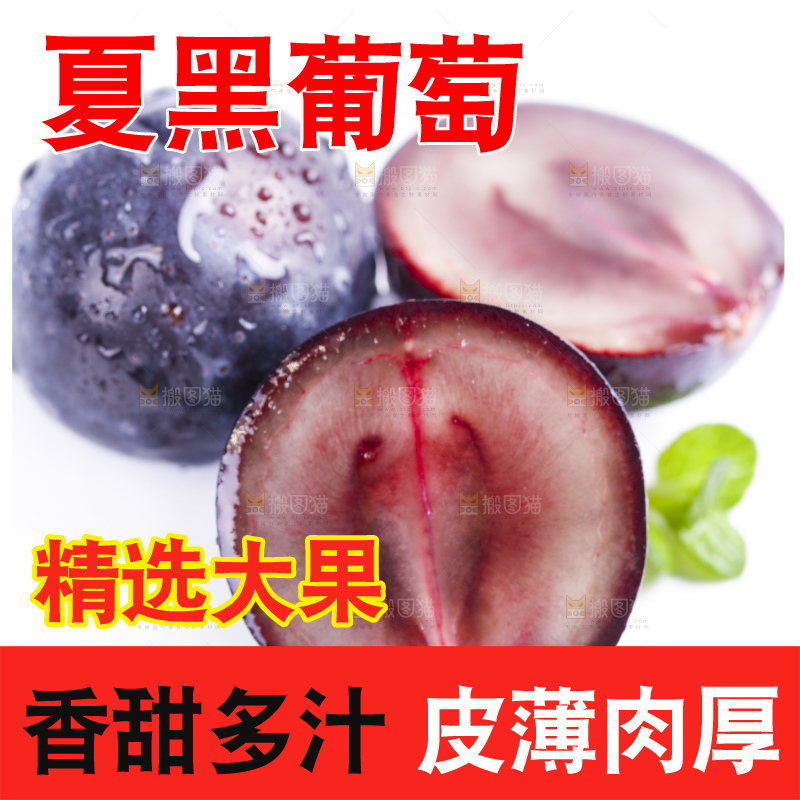 白底上放着夏黑