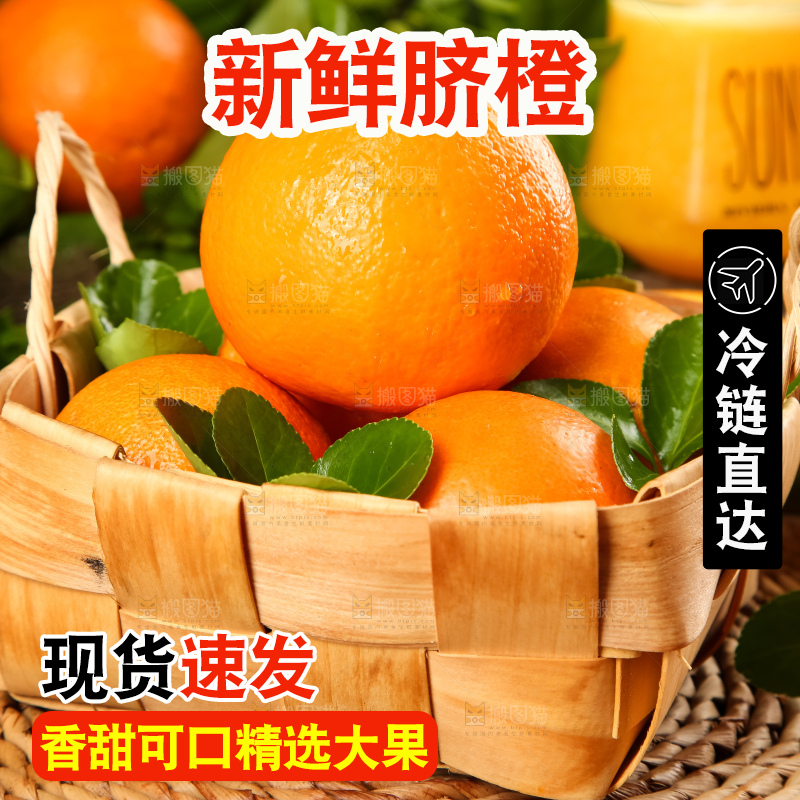篮子里放着秭归脐橙