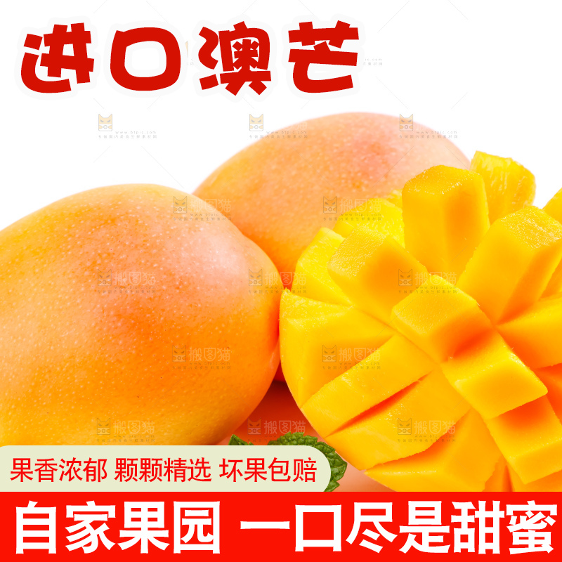 白底上放着越南进口澳芒