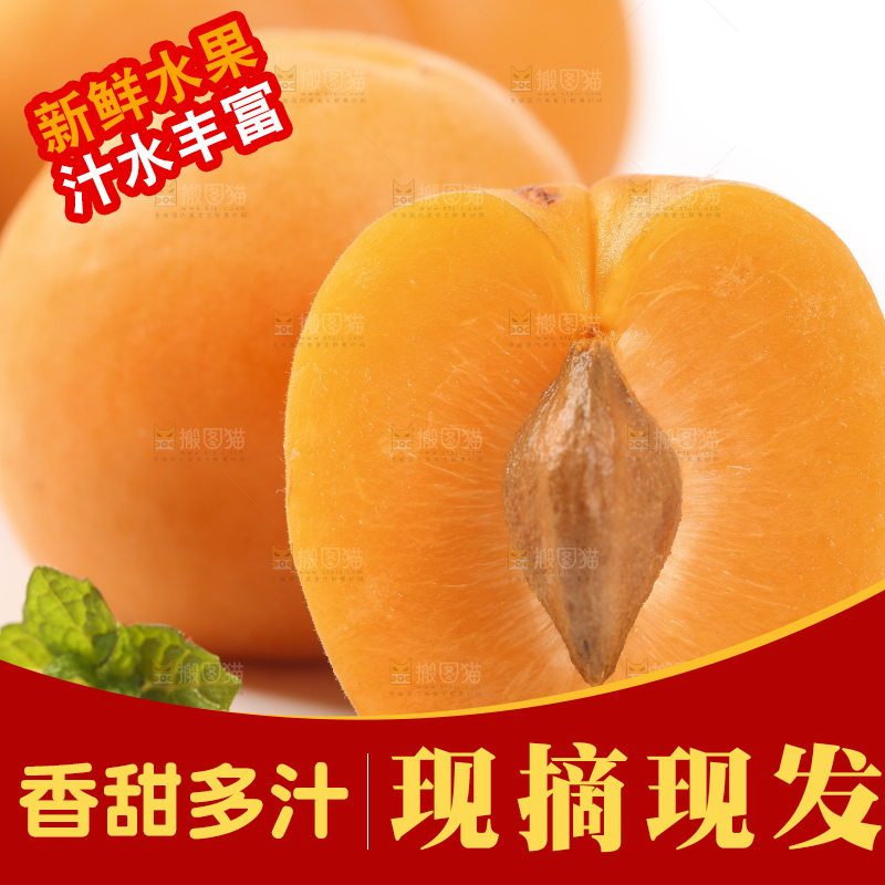 白底上摆放着黄金太阳杏