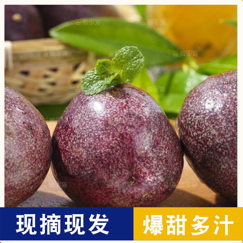木底上摆放着广西百香果